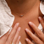 Gold Baguette Diamond necklace