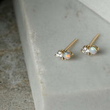 Diamond & Opal Studs