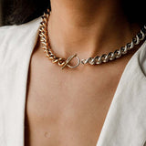 Two-Tone Chunky Chain Necklace