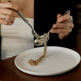 Two-Tone Chunky Chain Necklace