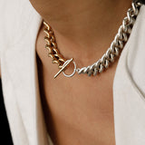 Two-Tone Chunky Chain Necklace