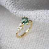 Round Sapphire Engagement Ring