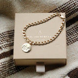 Hammered Disc Chain Bracelet