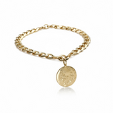Hammered Disc Chain Bracelet