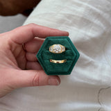 Round & Trapezoid Diamond Engagement Ring