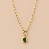 Emerald Cut Tourmaline pendant