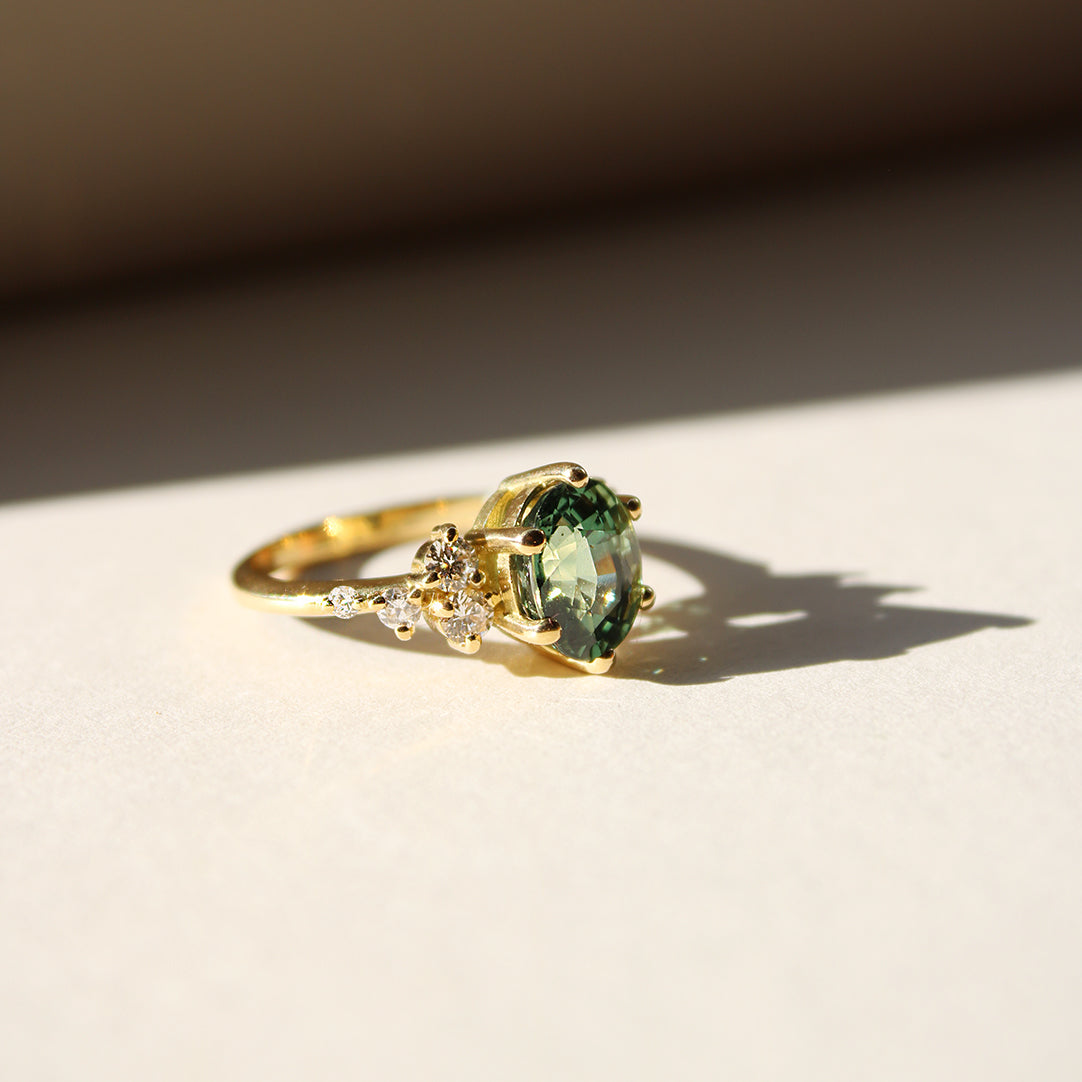 sapphire bespoke engagement ring