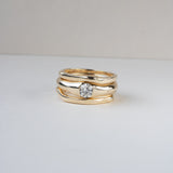 Organic Stacking Rings with Brilliant-Cut Diamond