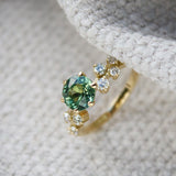 Round Sapphire Engagement Ring