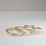 Organic Stacking Rings with Brilliant-Cut Diamond