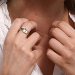 Gold Baguette Diamond Necklace 
