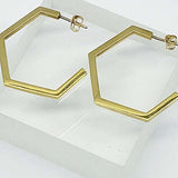Large Hexagon Hoops