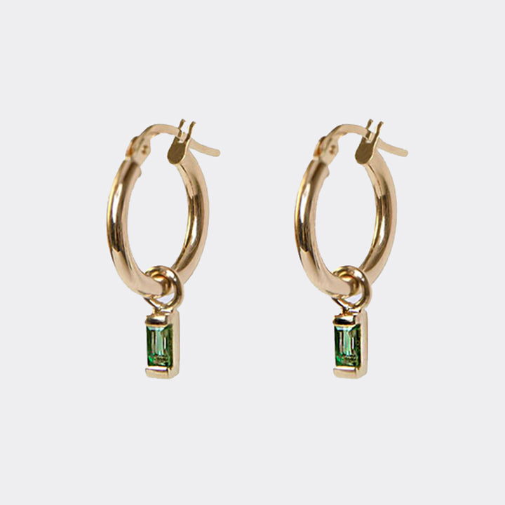 Baguette Drop Hoops