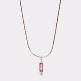 Pink Tourmaline & Diamond Pendant
