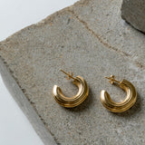 Ripple Hoop Earrings