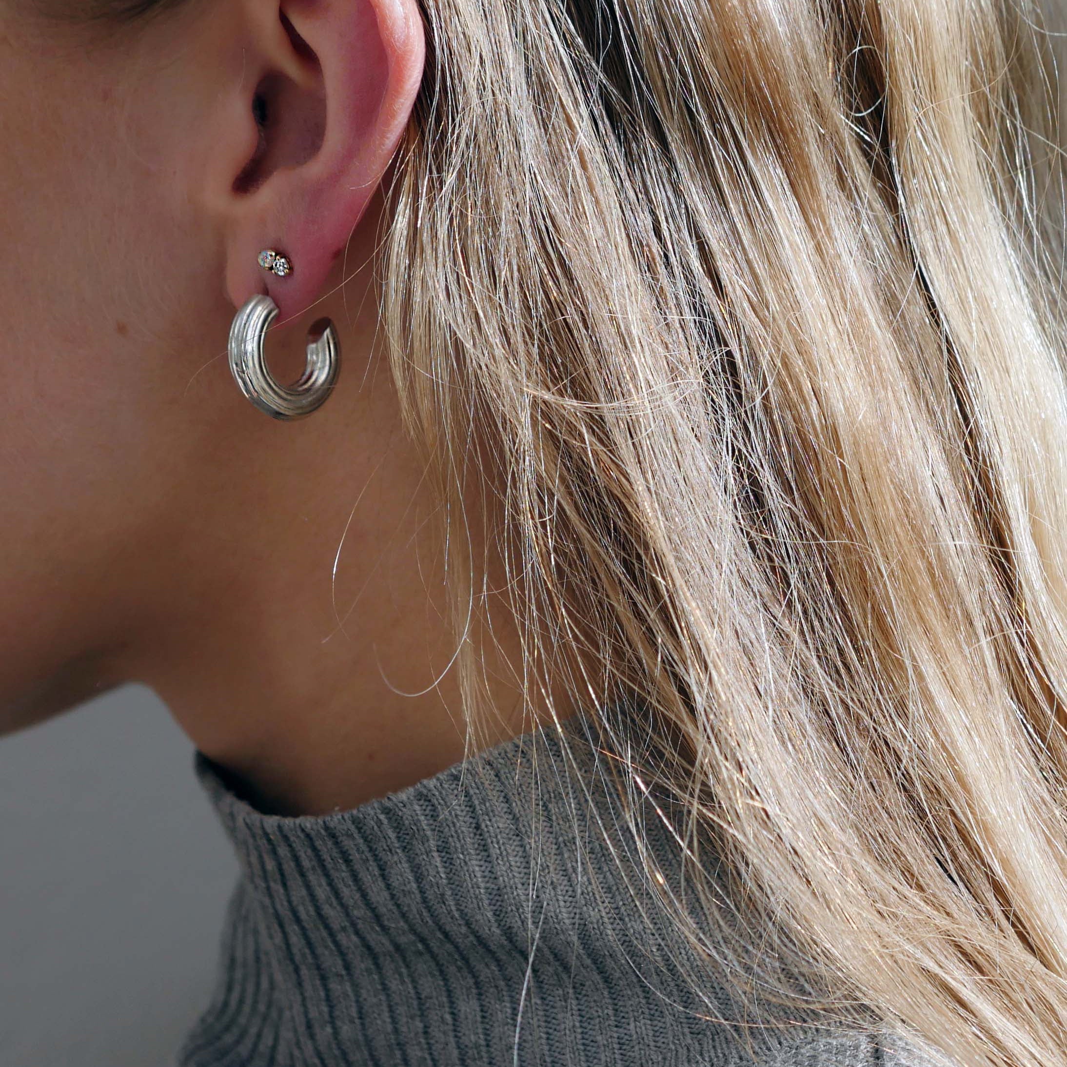 Ripple Hoop Earrings