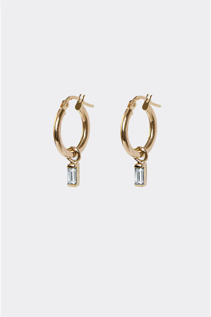 Baguette Drop Hoops