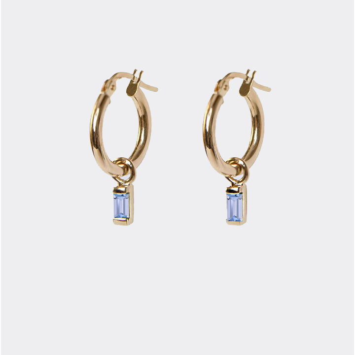 Baguette Drop Hoops