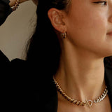 Two-Tone Chunky Chain Necklace